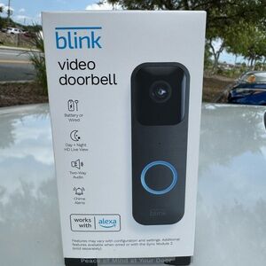 Blink Video Doorbell - Black, NEW, Alexa Compatibility
